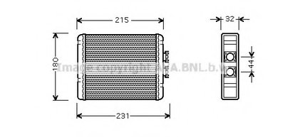 Теплообменник, отопление салона AVA QUALITY COOLING купить