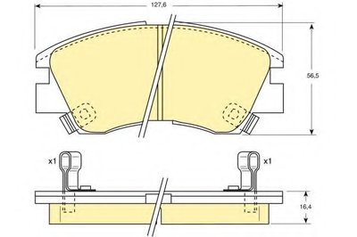 Комплект тормозных колодок, дисковый тормоз GIRLING купить