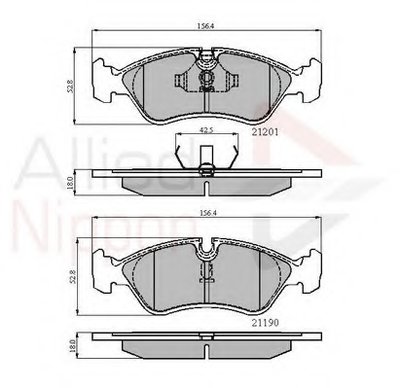 Комплект тормозных колодок, дисковый тормоз ANL Braking COMLINE купить