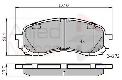 Комплект тормозных колодок, дисковый тормоз ANL Braking COMLINE купить