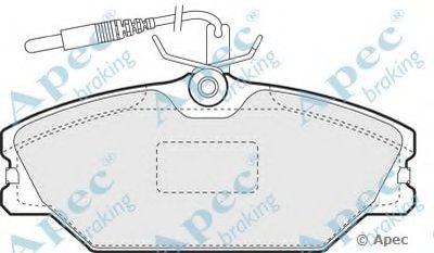 Комплект тормозных колодок, дисковый тормоз APEC braking купить