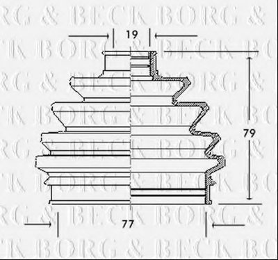 Пыльник, приводной вал BORG & BECK купить
