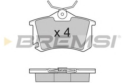 Комплект тормозных колодок, дисковый тормоз BREMSI купить