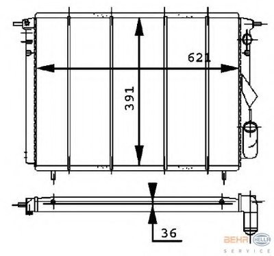 Радиатор, охлаждение двигателя BEHR HELLA SERVICE HELLA купить
