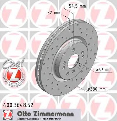 Тормозной диск SPORT BRAKE DISC COAT Z ZIMMERMANN купить