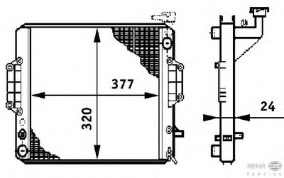 Радиатор, охлаждение двигателя BEHR HELLA SERVICE купить