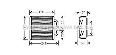 Теплообменник, отопление салона AVA QUALITY COOLING купить