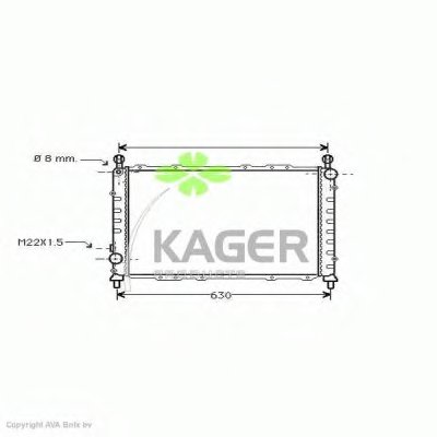 Радиатор, охлаждение двигателя KAGER купить