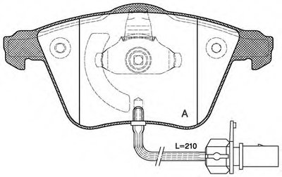 Комплект тормозных колодок, дисковый тормоз ADVANCE OPEN PARTS купить