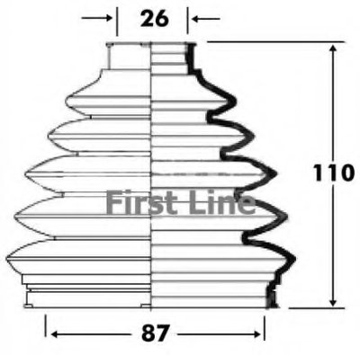 Пыльник, приводной вал FIRST LINE купить