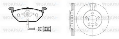 Комплект тормозов, дисковый тормозной механизм WOKING купить