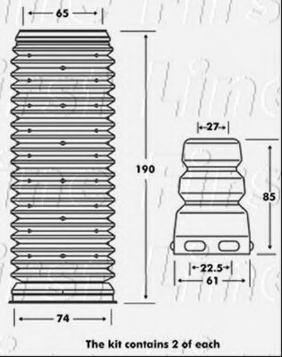 Пылезащитный комплект, амортизатор FIRST LINE купить