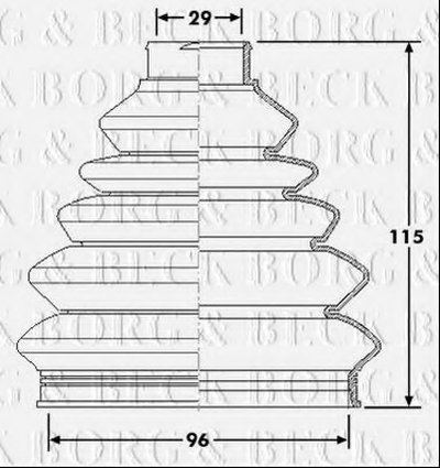 Пыльник, приводной вал BORG & BECK купить