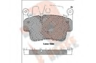 Комплект тормозных колодок, дисковый тормоз R BRAKE купить