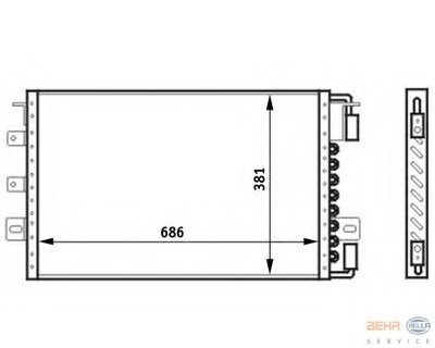 Конденсатор, кондиционер BEHR HELLA SERVICE HELLA купить