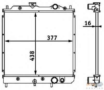 Радиатор, охлаждение двигателя BEHR HELLA SERVICE HELLA купить