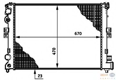 Радиатор, охлаждение двигателя BEHR HELLA SERVICE HELLA купить