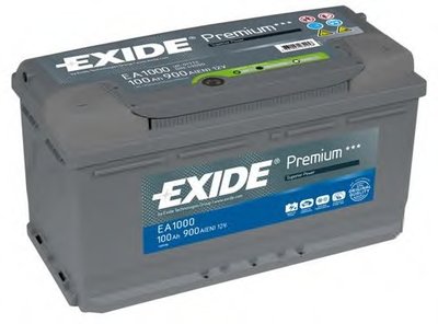 Аккумулятор  100Ah-12v Exide PREMIUM(353х175х190),R,EN900