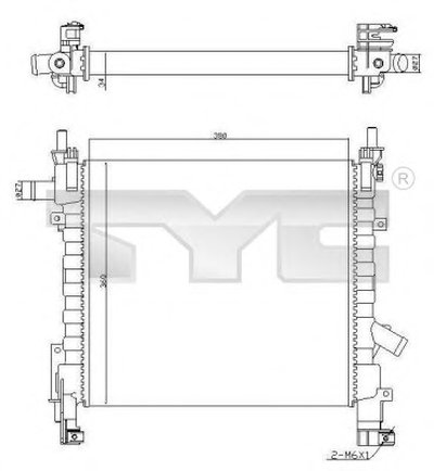 Радиатор, охлаждение двигателя TYC купить