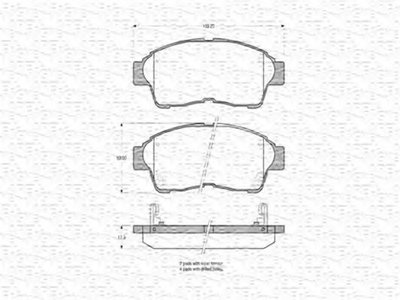 Комплект тормозных колодок, дисковый тормоз MAGNETI MARELLI купить