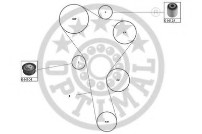 Комплект ремня ГРМ OPTIMAL купить