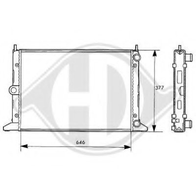 Радиатор, охлаждение двигателя DIEDERICHS купить