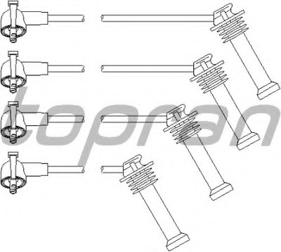Комплект проводов зажигания TOPRAN купить