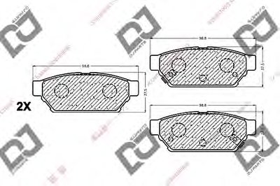 Комплект тормозных колодок, дисковый тормоз DJ PARTS купить