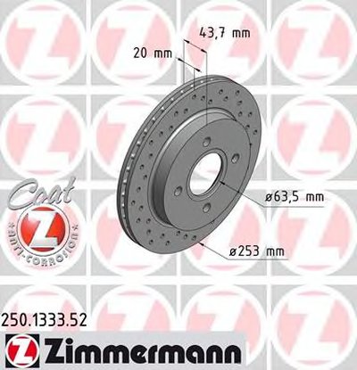 Тормозной диск SPORT BRAKE DISC COAT Z ZIMMERMANN купить