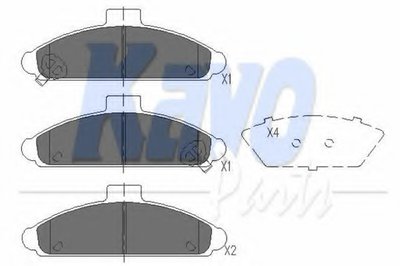 Комплект тормозных колодок, дисковый тормоз KAVO PARTS купить