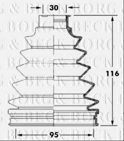 Пыльник, приводной вал BORG & BECK купить