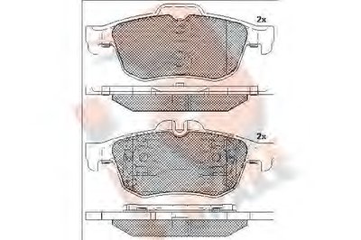 Комплект тормозных колодок, дисковый тормоз R BRAKE купить