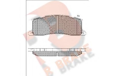 Комплект тормозных колодок, дисковый тормоз R BRAKE купить