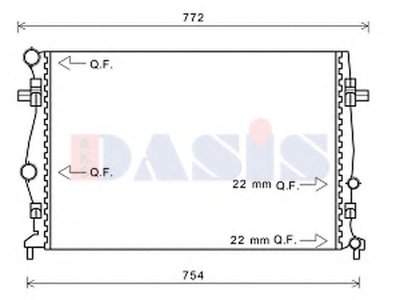 Радиатор, охлаждение двигателя AKS DASIS купить