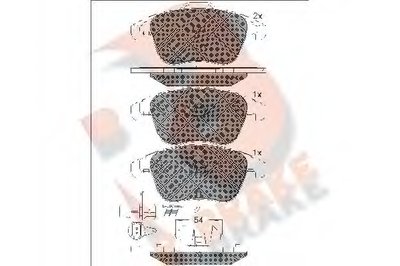 Комплект тормозных колодок, дисковый тормоз R BRAKE купить