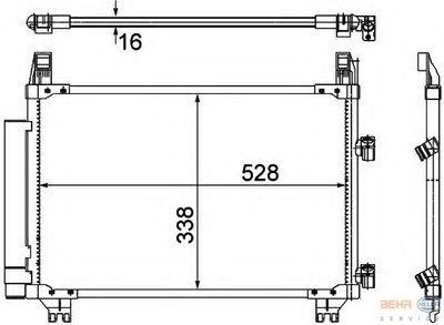 Конденсатор, кондиционер BEHR HELLA SERVICE HELLA купить