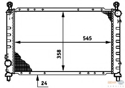 Радиатор, охлаждение двигателя BEHR HELLA SERVICE HELLA купить