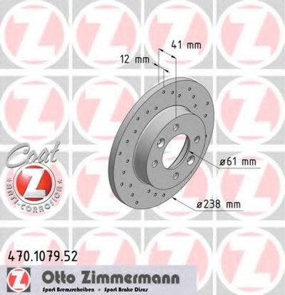 Тормозной диск SPORT BRAKE DISC COAT Z ZIMMERMANN купить