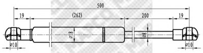 Газовая пружина, крышка багажник MAPCO купить