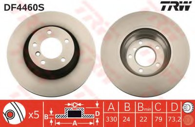 Тормозной диск Tarcza hamulcowa przуd L/P (wysoko nawкglany) BMW 1 (E81), 1 (E82), 1 (E87), 1 (E88),