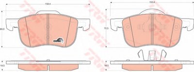 Колодка торм. VOLVO S60, S80, V70 передн. (пр-во TRW)