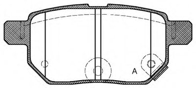 Комплект тормозных колодок, дисковый тормоз ADVANCE OPEN PARTS купить