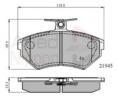 Комплект тормозных колодок, дисковый тормоз ANL Braking COMLINE купить