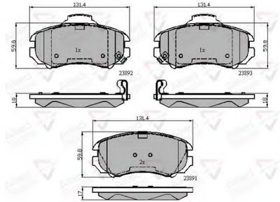 Комплект тормозных колодок, дисковый тормоз ANL Braking COMLINE купить