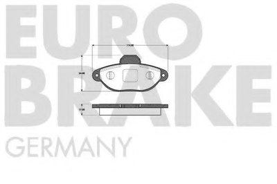 Комплект тормозных колодок, дисковый тормоз EUROBRAKE купить