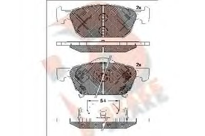 Комплект тормозных колодок, дисковый тормоз R BRAKE купить