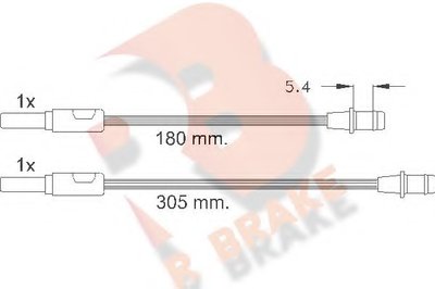 Сигнализатор, износ тормозных колодок R BRAKE купить