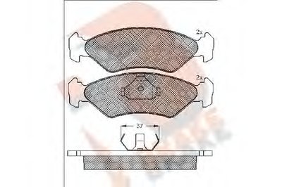 Комплект тормозных колодок, дисковый тормоз R BRAKE купить