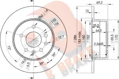 Тормозной диск R BRAKE купить