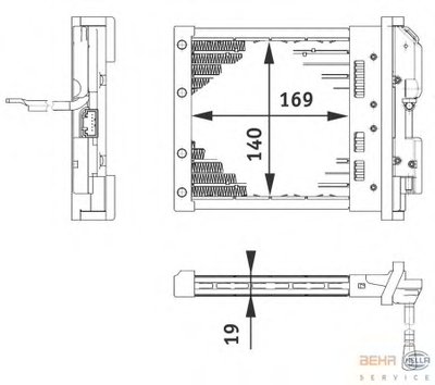 Теплообменник, отопление салона BEHR HELLA SERVICE купить